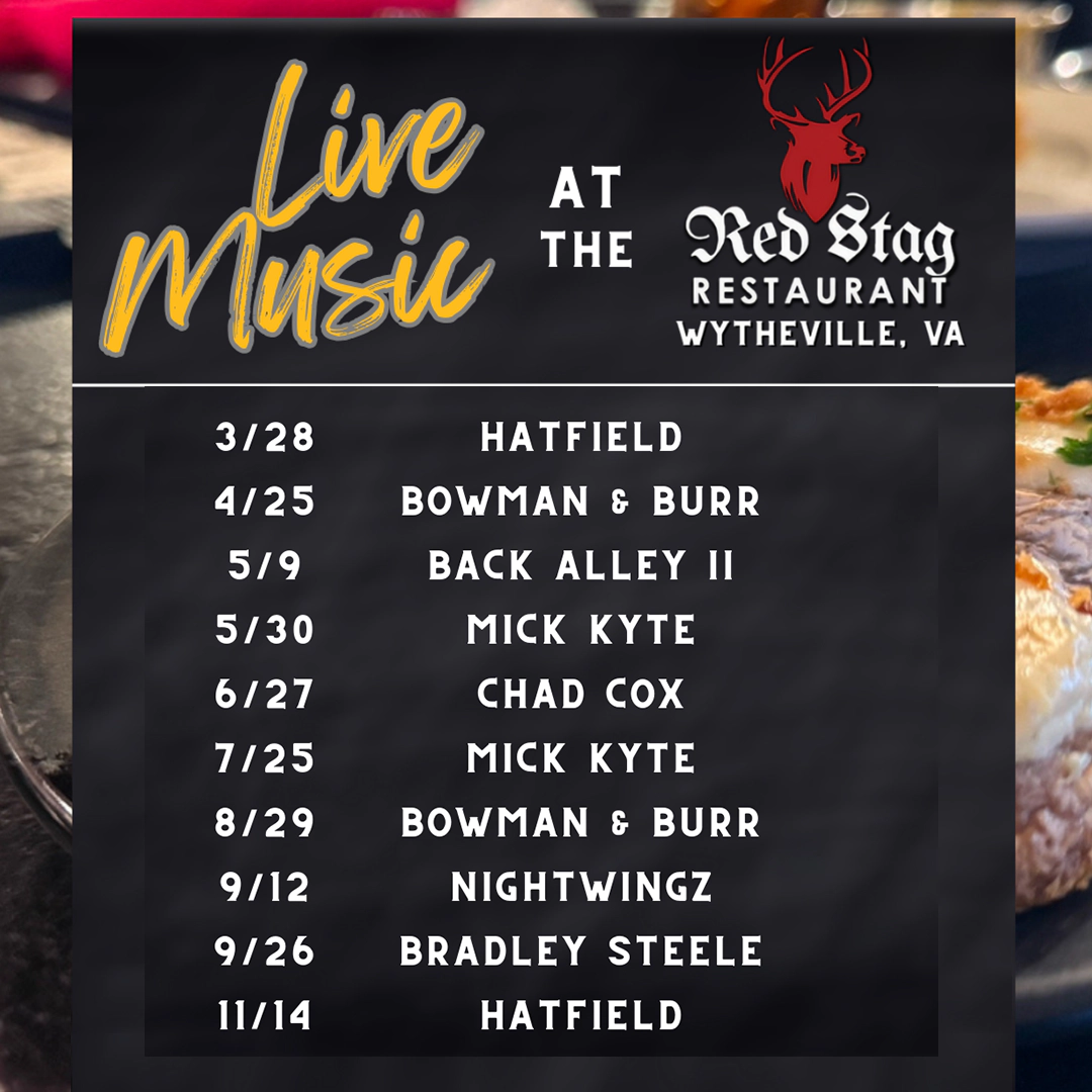 WEBP schedule red stag entertainment wytheville VA